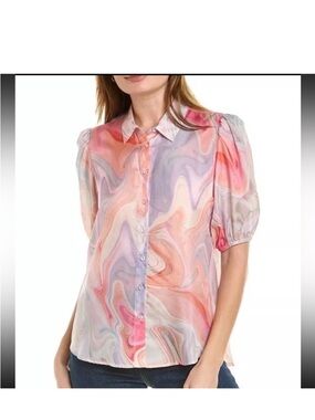 Johnny Was Workshop 100% Silk Laguna Vesper Lisbon  - Large